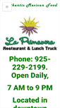 Mobile Screenshot of laprimaverarestaurant.com